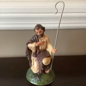 Atlantic Mold Joseph Nativity Manger Figurine with Staff Replacement Vintage